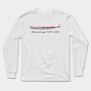 TWA Trans World Airlines 747-131 Tee Shirt Version Long Sleeve T-Shirt